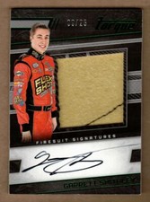 2017 PANINI TORQUE SILHOUETTES FIRESUIT SIGNATURES GREEN GARRETT SMITHLEY #9/25