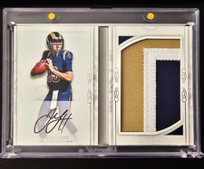 2016 NATIONAL TREASURES ROOKIE JARED GOFF /25 PATCH AUTO RAMS LIONS