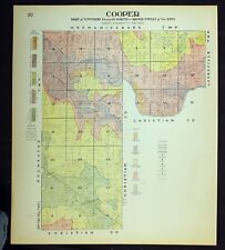 1914 Plat Map Cooper Township Sangamon County Illinois USGS Soil Map Rare