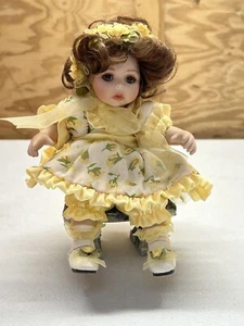 Yellow Rose of Texas Rose Bud Tiny Tot Marie Osmond Porcelain Doll - Picture 1 of 8