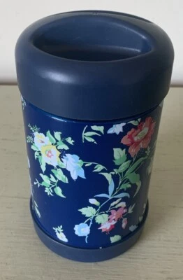 Termo Pottery Barn Teen contenedor frío caliente flores azules 16 OZ Foto 1 de 4