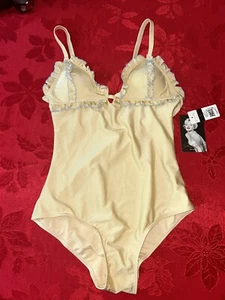 NEW Marilyn Monroe Women's Ruffle Trim One-Piece Swimsuit Size Large - Picture 1 of 6