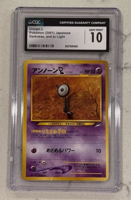 Pokémon Unown L TCG Neo Destiny 86/105 Non-Holo Card CGC 10 - Image 1 of 2