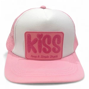 Truckermütze Kiss Stickerei Patch rosa für Damen - Bild 1 von 1