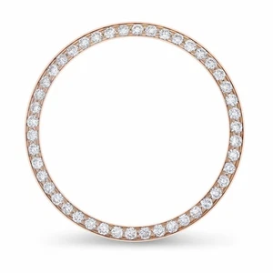 JUEGO DE CUENTAS BISEL DIAMANTE NATURAL 1CT PARA ROLEX 31MM DATEJUST, ORO ROSA PRESIDENTE - Imagen 1 de 6