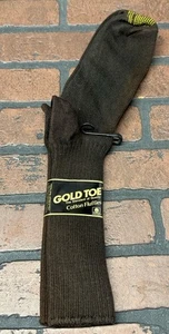 Vintage NOS Gold Toe Cotton Fluffies 565S Brown Tube Socks UPS Driver USA MADE - Picture 1 of 3