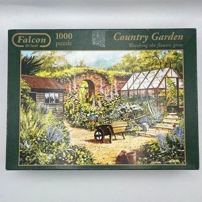 Falcon de luxe 1000 Piece Jigsaw Puzzle Country Garden Complete - Image 1 of 2