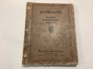 MANUAL DE MANTENIMIENTO PLYMOUTH MASTER 1935 DE COLECCIÓN - Imagen 1 de 13
