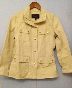 J. Crew Utility Jacket Gold Hardware Military Style Lightweight Size M - Picture 1 of 8