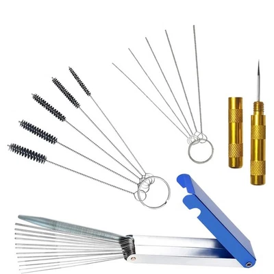 Kit de limpieza de carburador, juego de limpiador de punta de antorcha para quitar chorro de suciedad de carbono. Foto 1 de 4