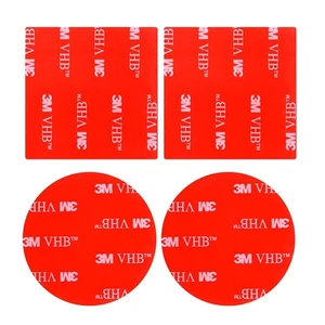 4 Pack Heavy Duty Round Double-Sided Tape (2-inch Diameter) - 3M VHB... - Picture 1 of 3