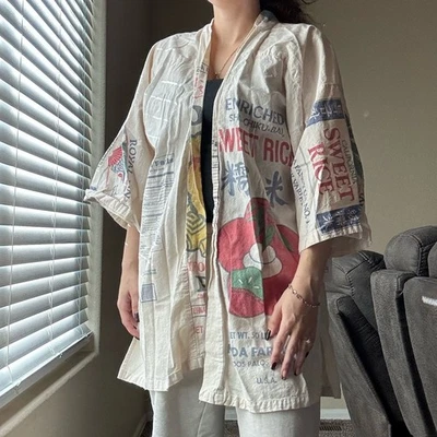 Vintage Rice Sack Jacket One Size Sweet Rice Hawaii - Image 1 of 4