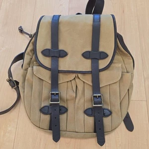FILSON Backpack, Rugged Twill Rucksack Beige, Large Capacity  bag casual - Picture 1 of 12