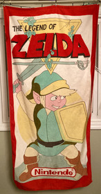 Vintage 1988 Nintendo Legend of Zelda NES Link Beach Towel Bath Sheet