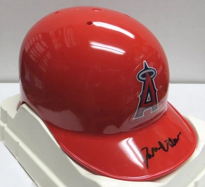 Minicasco autografiado firmado a mano Dallas McPherson Anaheim Angels Foto 1 de 3