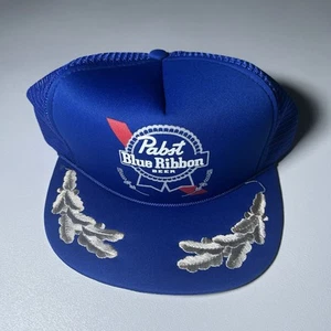 De colección Pabst Cinta Azul Cerveza SnapBack con Cuerda Sombrero Malla Espalda - Imagen 1 de 4
