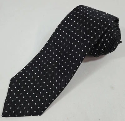 CORBATA CONDESA MARA - Negra con lunares blancos - 100% seda - 6,75"x3,25" - Corbata Foto 1 de 4