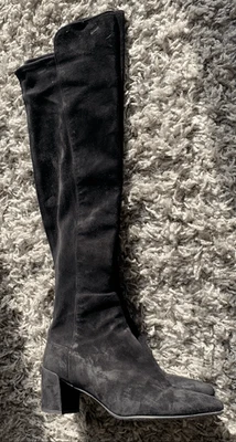 BOTAS ALTAS HASTA LA RODILLA Stuart Weitzman ELOISE negras gamuza talla 6,5 Foto 1 de 4