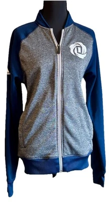 Adidas Originals Women’s Derrick Rose Gray Blue Basketball Full Zip Jacket Small - Image 1 of 4