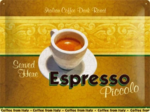 Espresso Kaffee großes geprägtes Stahlschild 400mm x 300mm - Bild 1 von 1