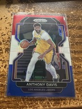2021-22 Panini Prizm Anthony Davis Red White and Blue Prizm #53 Lakers NMMT Card