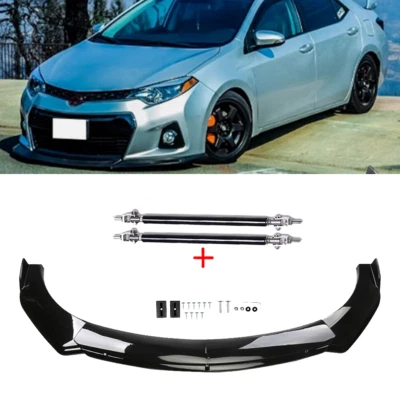For 14-16 Toyota Corolla Type Front Bumper Lip Part Accessories Splitter Spoiler Foto 1 de 4