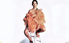 8x10" Photo Print Vintage L1146A Agfa Paper Lucy Liu in Red Fur 