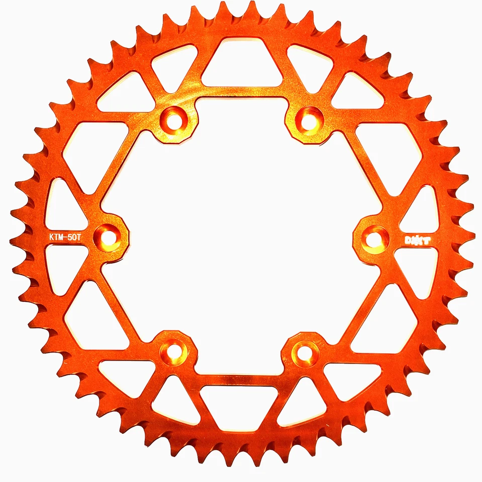 KTM CNC rear sprocket 50t aviation aluminum MX  orange Jos racing - Image 1 of 4