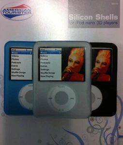 Brand New Silicone Shell cases for iPod Nano 3G x 3 - Black, Clear, Sky Blue - Picture 1 of 5