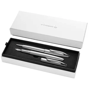 Pluma Estilográfica y Bolígrafo Pelikan Jazz Noble Elegance en Plata - Imagen 1 de 1
