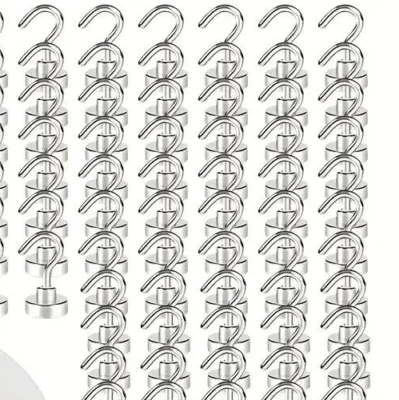 MARKENLOS 10 Stück Magnethaken Topfmagnet mit Haken Stark Neodym Magnet Stark