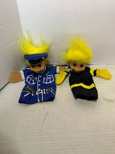 Russ Treasure Troll Police Officer / Fire Fighter Toy Hand Puppet - Picture 1 of 3