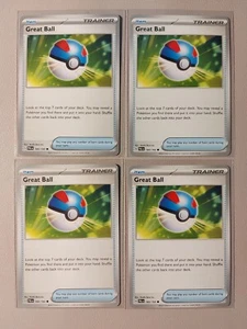 4x Great Ball 183/193 Pokemon card SV Paldea Evolved common NM - Picture 1 of 1