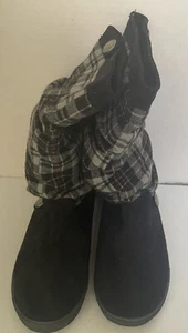 Roxy CODY karierte Damenstiefel Wolle schwarz Größe 8,5 - Bild 1 von 9