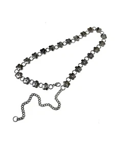 Vintage Metal Chain Flower Belt 97 cm - Picture 1 of 4