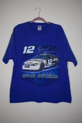 Men's NASCAR Ryan Newman Blue Graphic Tee Size XL Cover