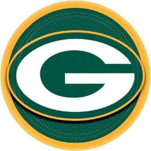Green Bay Packers NFL Pro Football Sports Banquet Party 9" Paper Dinner Plates - Picture 1 of 1