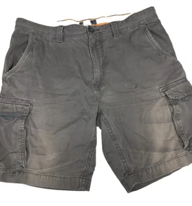 St. John's Bay Men’s Cargo Shorts 36 Gray Blue Faded Broken-In Distressed - Picture 1 of 7