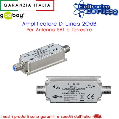 Amplificatore Di Linea Segnale Antenna Digitale Terrestre SAT Satellitare - Immagine 1 di 2