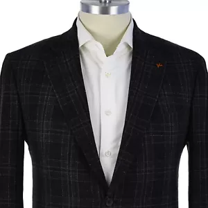 NEW $4,395 Isaia 'Domenico' Dark Graphite Wool/Cashmere 2B Men's Jacket US 42S - Picture 1 of 17