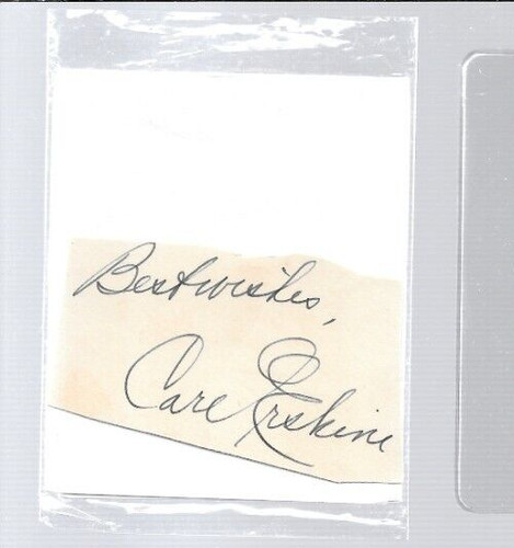 1 1/2 x 2 1/2 Carl Erskine cut Signature | eBay