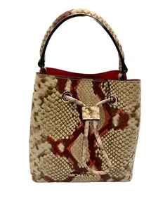 MICHAEL KORS SURI Small Python Embossed Crossbody Bag | 100 % Authentic - Picture 1 of 6