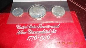 1776-1976 US Mint Bicentennial Silver 3 Coin Set - Picture 1 of 3