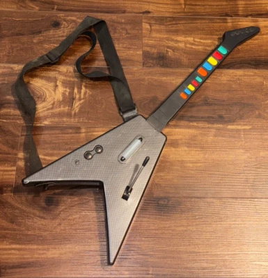 PS2 Guitar Hero SHREDMASTER CARBON-FIBER Wireless DGPN-532 no Cables UNTESTED - Image 1 of 4