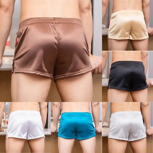 Herren Trunks Boxershorts Slip Eisseide Unterwäsche Nahtlose Beutel Unterhose - Picture 1 of 29