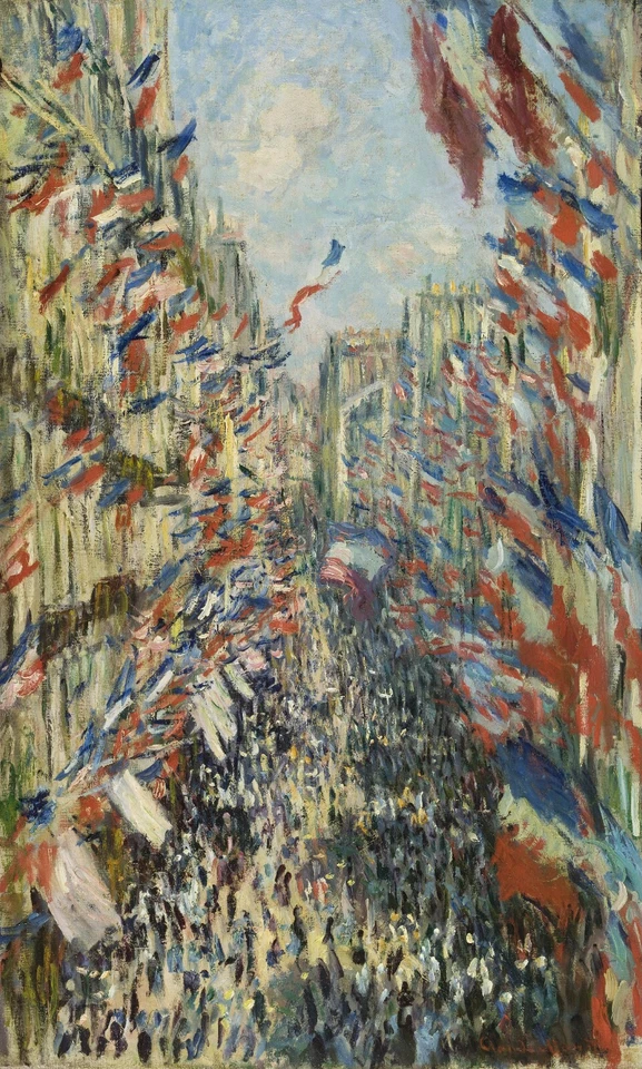 Monet - The Rue Montorgueil in Paris, 40x50IN Rolled Canvas Home Decor Art Gift - Image 1 of 1