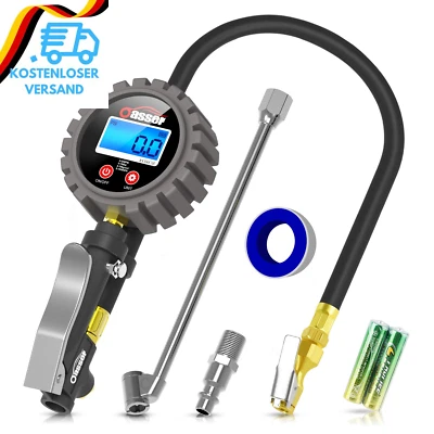 BESUCHE DEN OASSER-STORE Oasser Digitaler Reifendruckmesser Reifenfüller 255 PSI Reifendruckmesser Digita