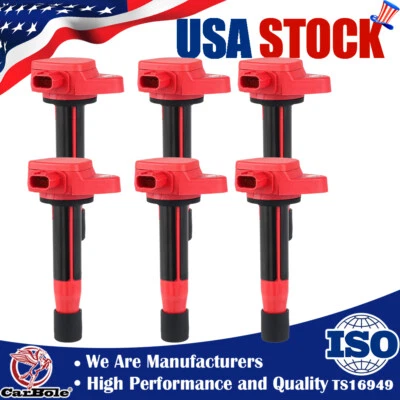 Set Of Six Ignition Coils For 2010-2011 Honda Accord Crosstour EXL V6 3.5L UF603 - Image 1 of 4