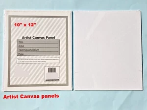 12pc 10" x 12" (25 x 30.5cm) Blank Artist Canvas Panel Panels Board Art Drawing - Picture 1 of 12