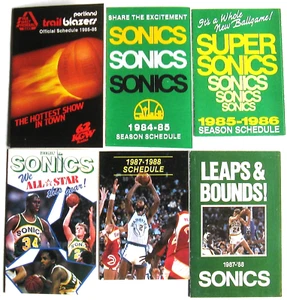 1980s NBA Pocket Schedules, 14 total, 6 diff, Seattle, Portland - Picture 1 of 2